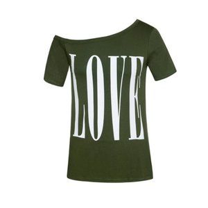 COPY - LOVE Off Shoulder Stretch Jersey Knit Top